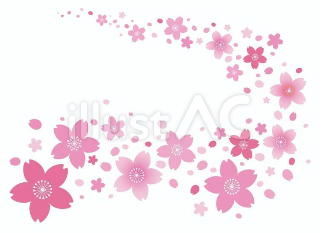 桜 桜背景イラスト 壁紙素材 人物アイコンを追加しました イラストac フリー素材 空 雲好きイラストレーターの一人言